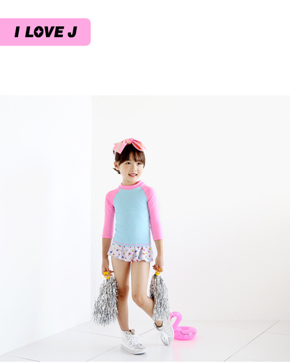 ICE CREAM Polyester Longsleeve Rash Guard Set