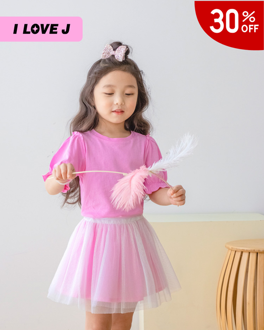 RUNA Pink Essen Mesh Skirt With Inner