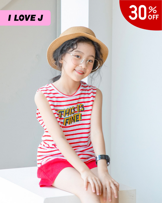 LURI Cotton Stripe Sleeveless Unisex Top