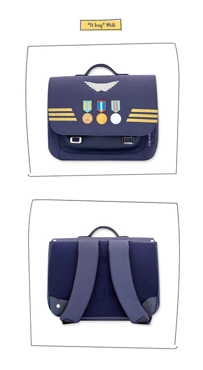 ILOVEJ Boys Captain Classic School Backpack JEUNE PREMIER Collaboration Premium Lightweight Durable School Bag for Kids