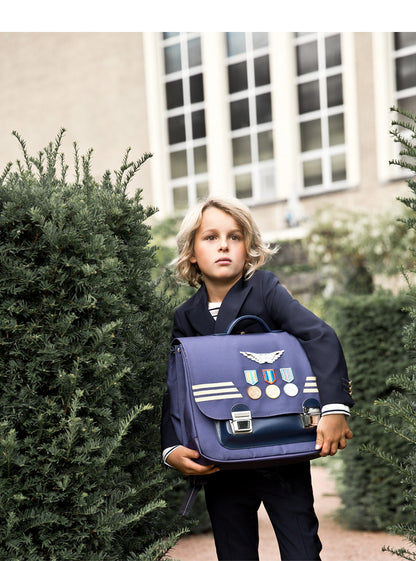 ILOVEJ Boys Captain Classic School Backpack JEUNE PREMIER Collaboration Premium Lightweight Durable School Bag for Kids