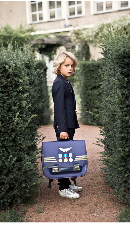 ILOVEJ Boys Captain Classic School Backpack JEUNE PREMIER Collaboration Premium Lightweight Durable School Bag for Kids