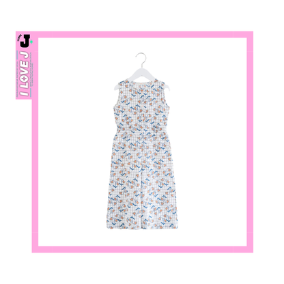 I LOVE J Kids MINA Lightweight Cotton Checkered Floral Jumpsuit | Ages 3-11