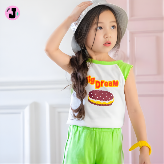 I LOVE J Kids Cookie’s Dream Top and Bottom Unisex Set | Ages 6–11