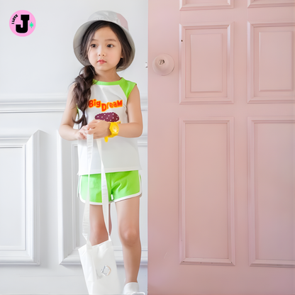 I LOVE J Kids Cookie’s Dream Top and Bottom Unisex Set | Ages 6–11