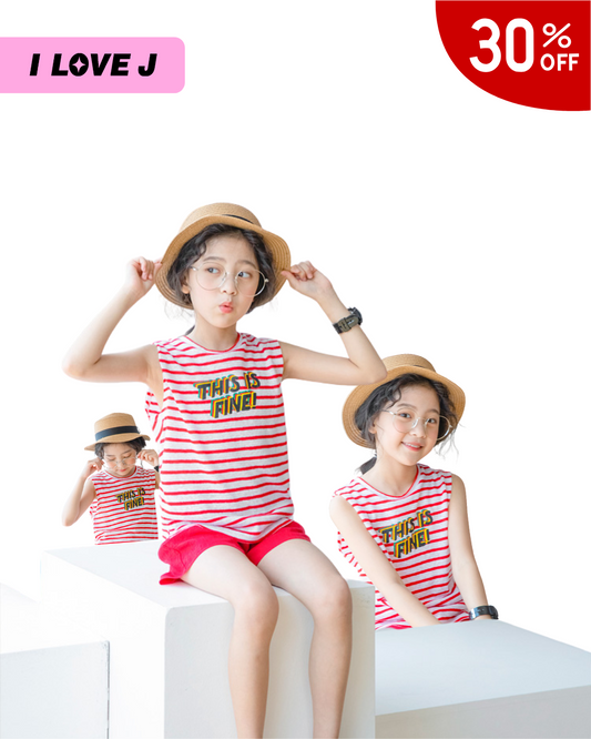 Fine Stripe Unisex Sleeveless Top