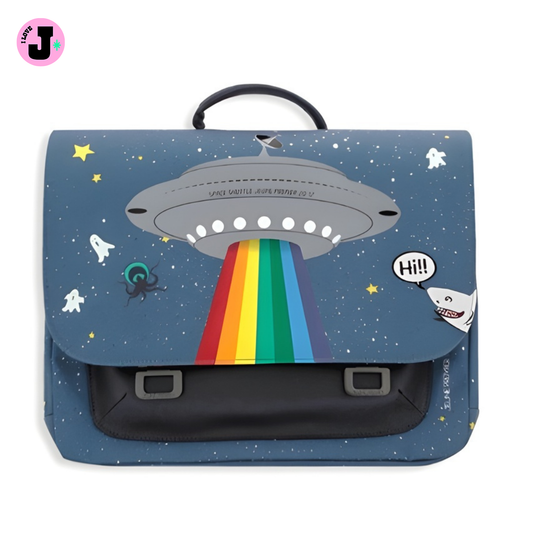 I LOVE J Kids Space Rainbow LED School Backpack JEUNE PREMIER Collab Lightweight Durable