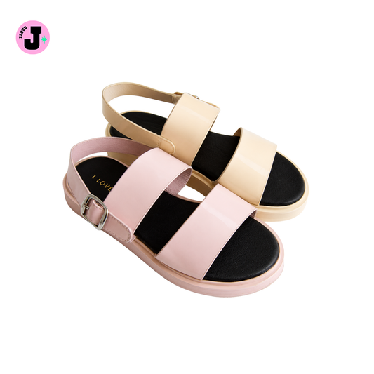 I LOVE J Kids Granada Buckle Sandals Adjustable Non-Slip | Ages 5–12