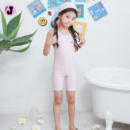 I LOVE J Kids Cherry Lace Rash Guard Swimsuit UV Protection | Ages 4
