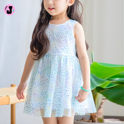 I LOVE J Kids AVANI Rainbow Star Lace Dress | Age 4-5
