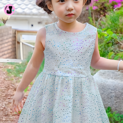 I LOVE J Kids AVANI Rainbow Star Lace Dress | Age 4-5