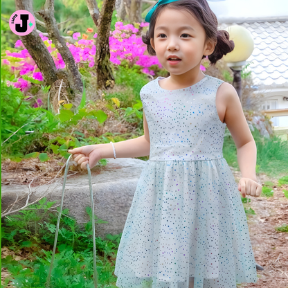 I LOVE J Kids AVANI Rainbow Star Lace Dress | Age 4-5