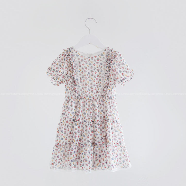 ERIELLE Polyester Chiffon Floral Summer Dress