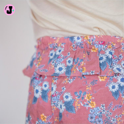 I LOVE J Kids Lightweight Summer Floral Capri Pants | Ages 7-11