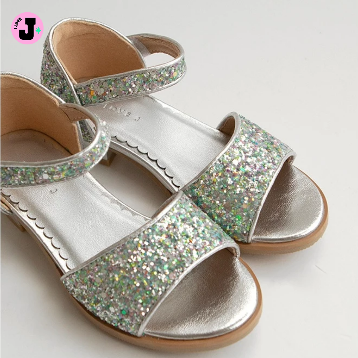 I LOVE J Kids STELLA Sparkling Princess Sandals | Ages 4-10