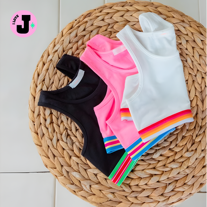 I LOVE J Kids RAMI Cotton Daily Sports Tank Top Baby Bra | Ages 4–13