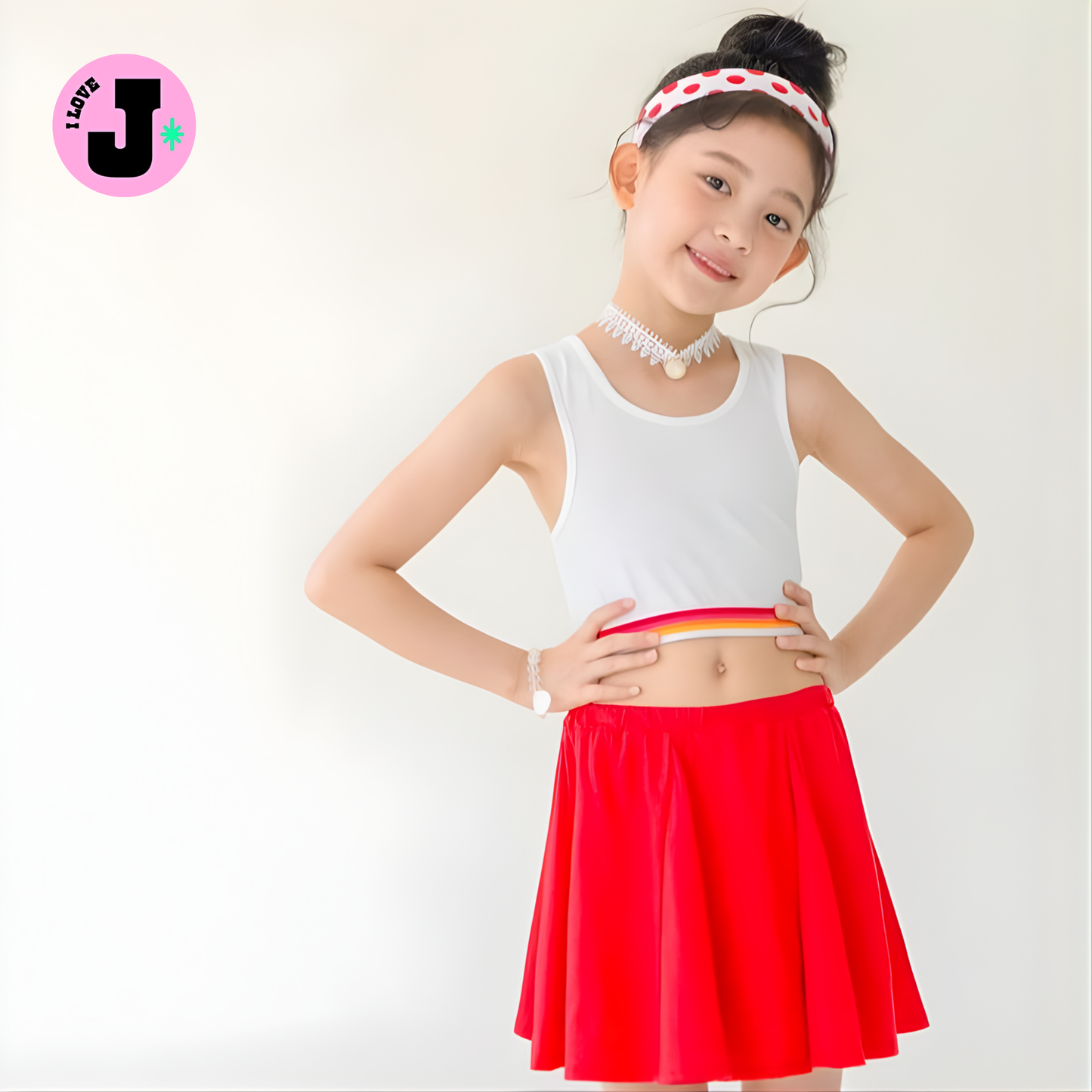 I LOVE J Kids RAMI Cotton Daily Sports Tank Top Baby Bra | Ages 4–13