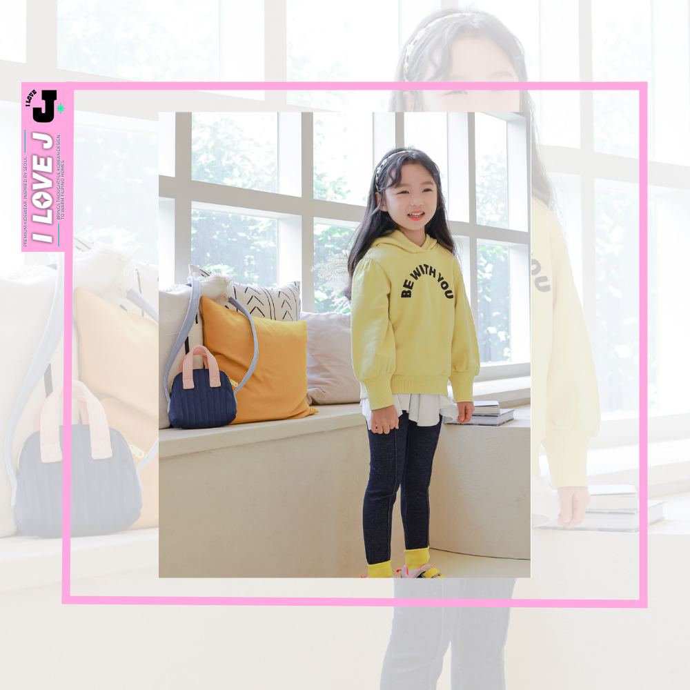 I LOVE J Kids “BE WITH YOU” Printed Warm Unisex Hoodie Jacket | Ages 3-13