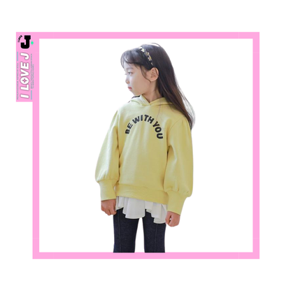 I LOVE J Kids “BE WITH YOU” Printed Warm Unisex Hoodie Jacket | Ages 3-13