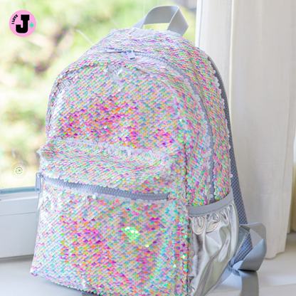 I LOVE J Kids CHARM Fun Sparkly Sequin Backpack