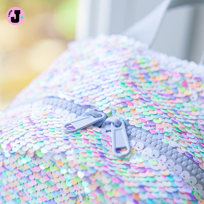 I LOVE J Kids CHARM Fun Sparkly Sequin Backpack