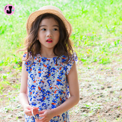 I LOVE J Kids NELLY Floral Frill Top and Bottom Outfit | Ages 3-7