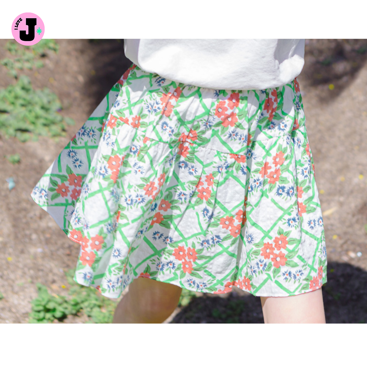 I LOVE J Kids Dumble Garden Floral Skirt | Ages 3–7