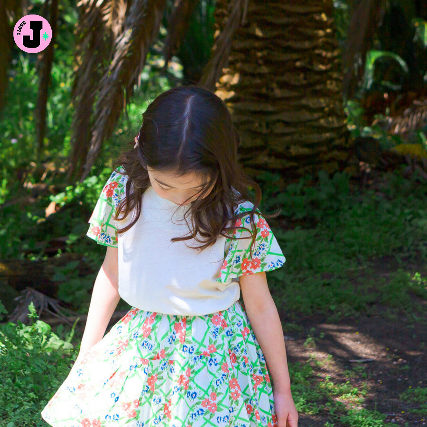 I LOVE J Kids Dumble Garden Floral Skirt | Ages 3–7