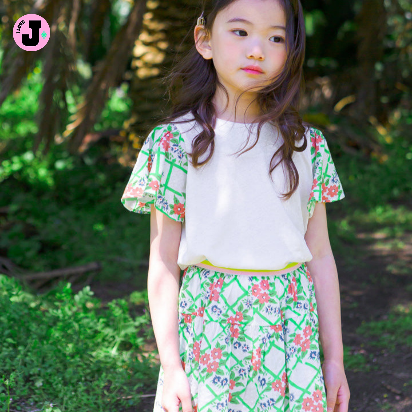 I LOVE J Kids Dumble Garden Floral Skirt | Ages 3–7