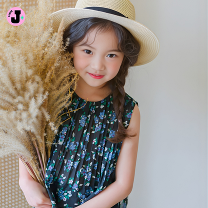 I LOVE J Kids KOI Sleeveless Floral Chiffon Top | Ages 3-8