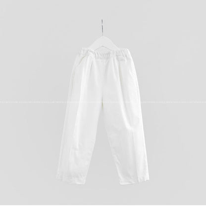 [PRE-ORDER] Lightweight Unisex Spring Tapered Cotton Trousers – Kids Pleated Baggy Pants