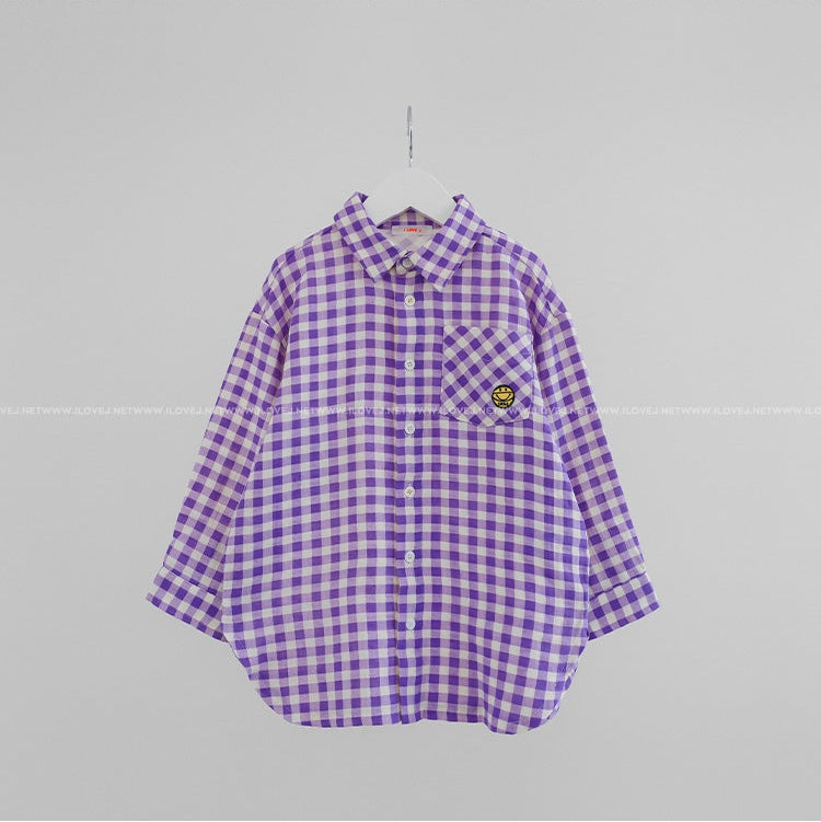 [PRE-ORDER] Kids Smile Check Unisex Oversized Long Sleeve Shirt