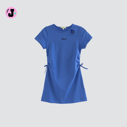 I LOVE J Kids Girls Kiil Shirred Short-Sleeve Dress | Ages 4–13