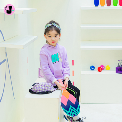 I LOVE J Kids “OK” Printed Casual Cotton Pullover Hoodie | Ages 3-7
