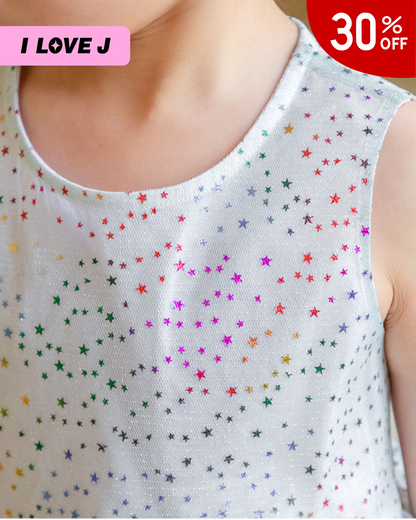 Rainbow Star Lace Dress