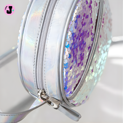 I LOVE J Kids POPPI Sequin Round Crossbody Bag