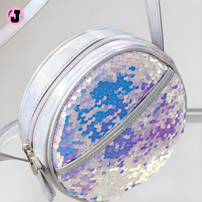 I LOVE J Kids POPPI Sequin Round Crossbody Bag