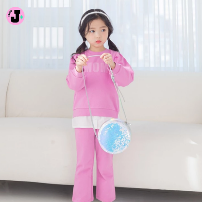 I LOVE J Kids POPPI Sequin Round Crossbody Bag