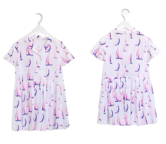 YACHT Cotton Button-Down Party Comfy Dress