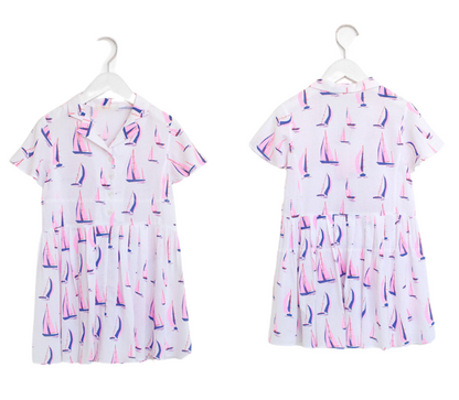 YACHT Cotton Button-Down Party Comfy Dress