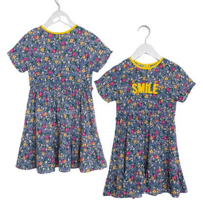 SMILE Cotton Floral Casual Cute Dress