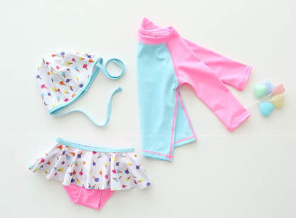 ICE CREAM Polyester Longsleeve Rash Guard Set