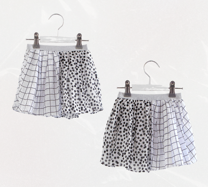 EVANA Circle Checkered Cotton Shorts