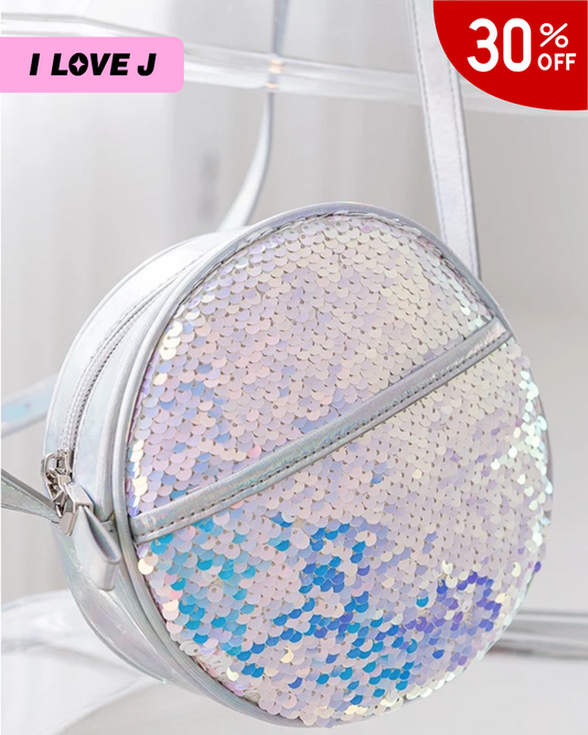 Sequin Round Crossbody Kids Bag
