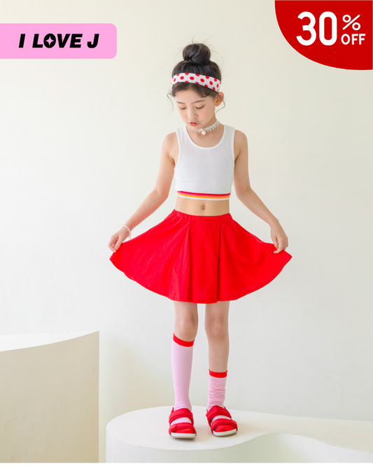 Round Flare Skirt With Inner Shorts