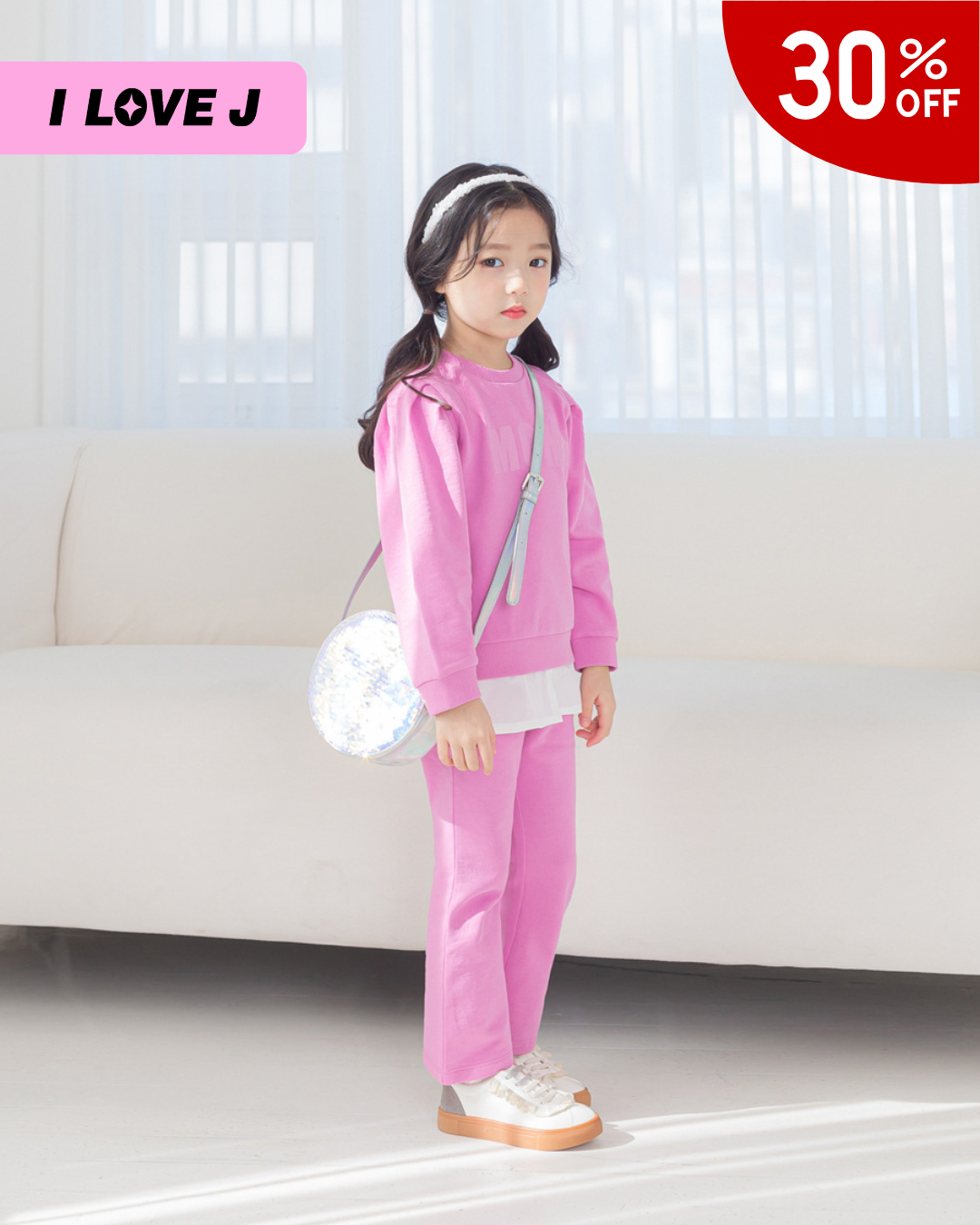 POPPI Sequin Round Crossbody Kids Bag