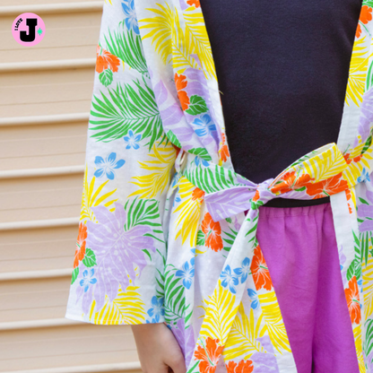 I LOVE J Kids AROHA Cotton Tropical Summer Unisex Robe | Ages 3-7